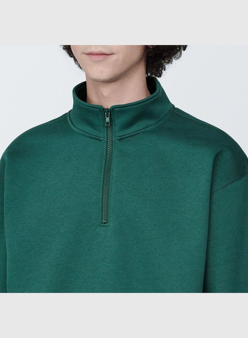 French Terry Half Zip Sweatshirt