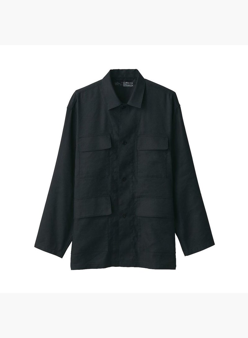 Hemp Blend Shirt Jacket