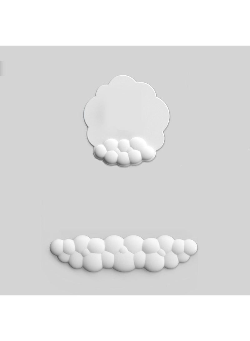 2Piece Cloud Memory Foam Wrist Mouse Pad Set