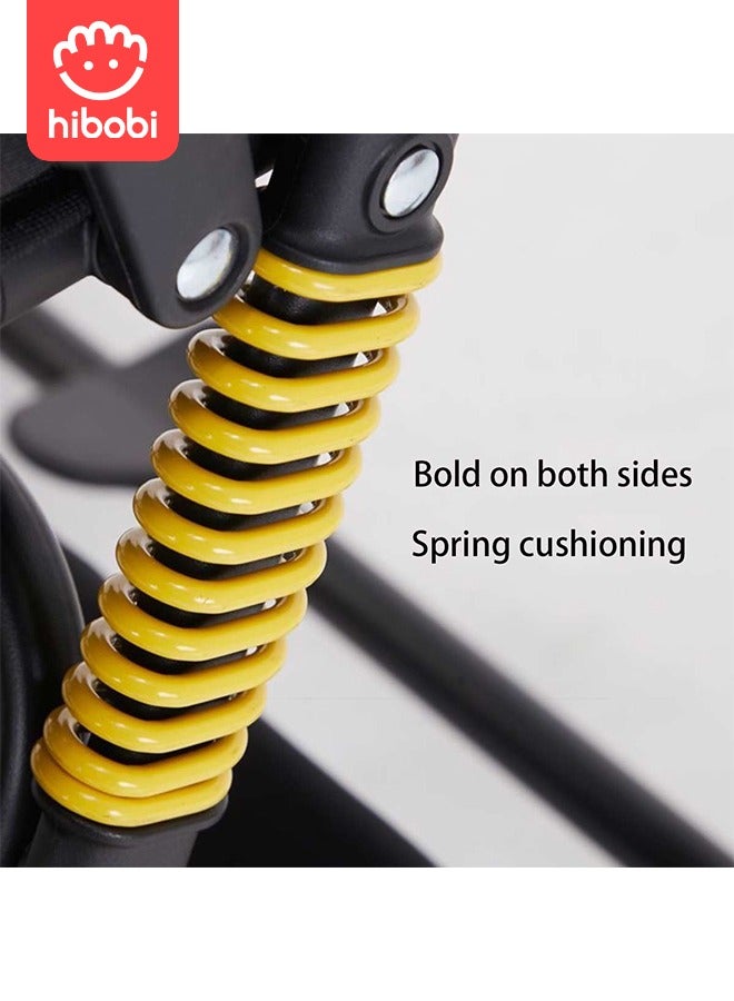 Two-Way Push High View Portable Folding Stroller Available for Boarding - Black