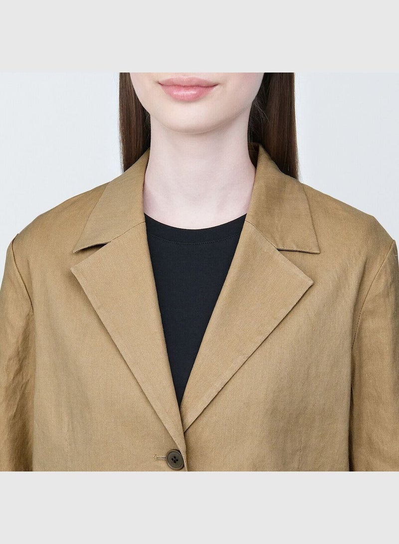 Hemp Blend Stretchtailored Jacket