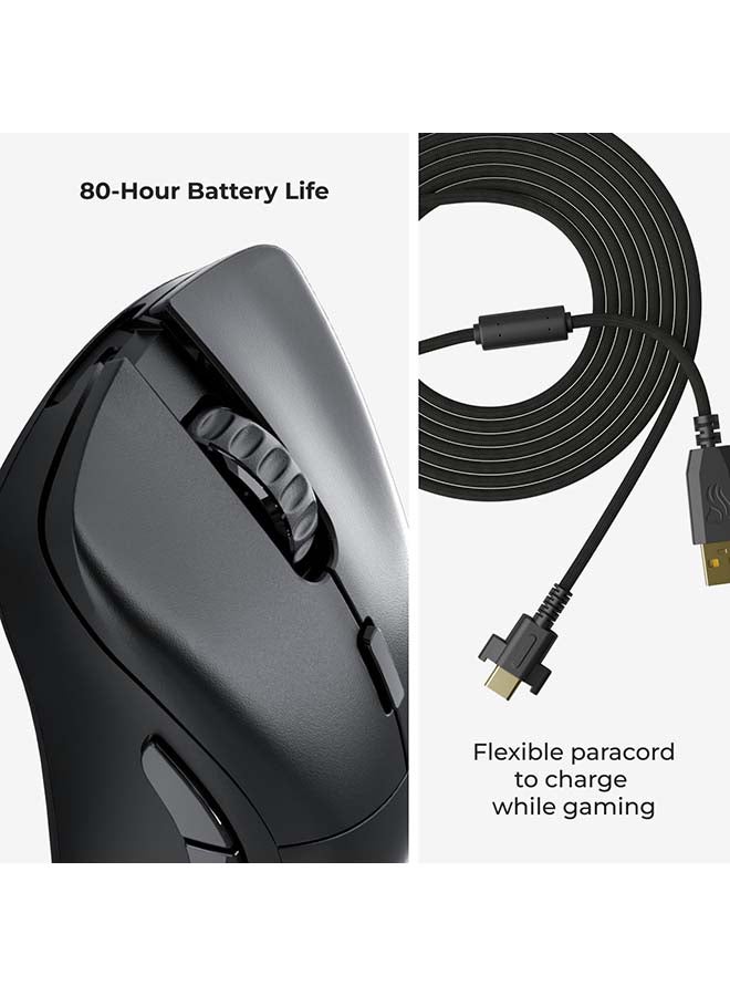 Model D 2 Pro Wireless Gaming Mouse - 2.4Ghz Wireless 1Ms Delay, 100M Clicks, 60G Ultralight, Long Battery Life, 26K Dpi Bamf 2.0 Sensor, Ergonomic, 6 Buttons, Ptfe Feet