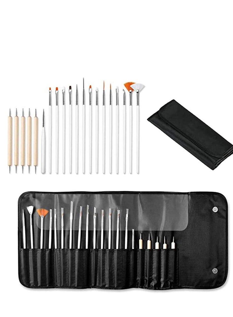 20Pcs Nail Art Design UV Gel Painting Dotting Drawing Pen Brush Set Manicure Tools Decoration Tool Kit