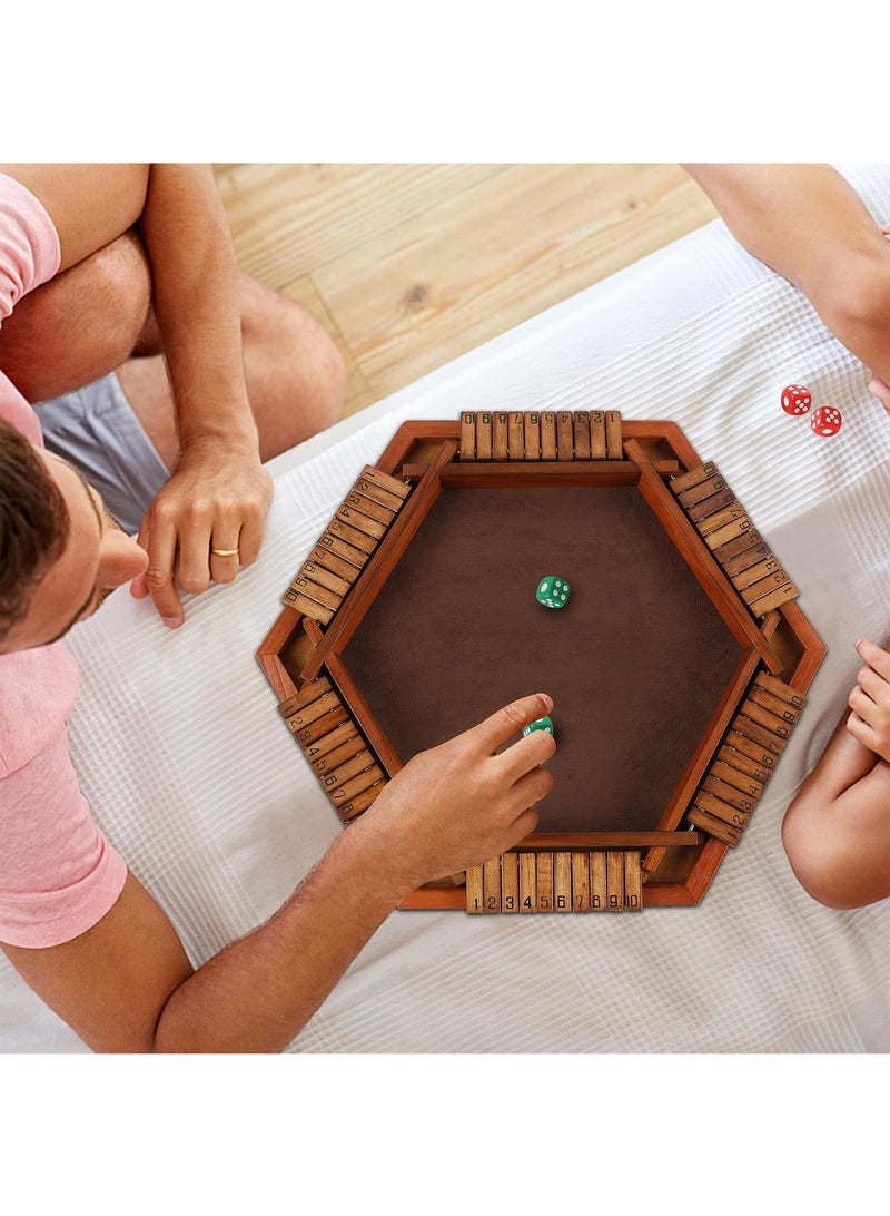 Wooden Six Sided Digital Flip Party Casual Game
