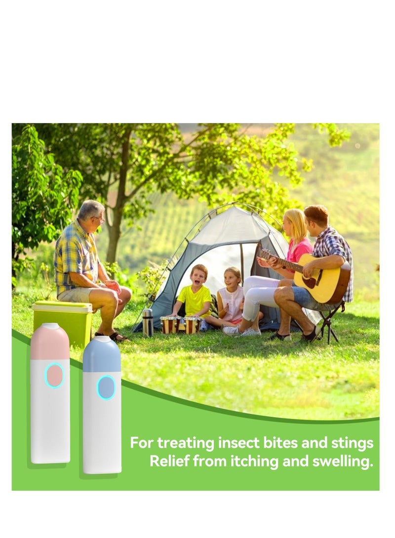 Bite Itch Relief Device, Insect and Sting Relief, Fast Symptom from Itching Swelling, Physical Anti Itching, Chemical-Free Healer, Suitable for Kids Your Families Blue