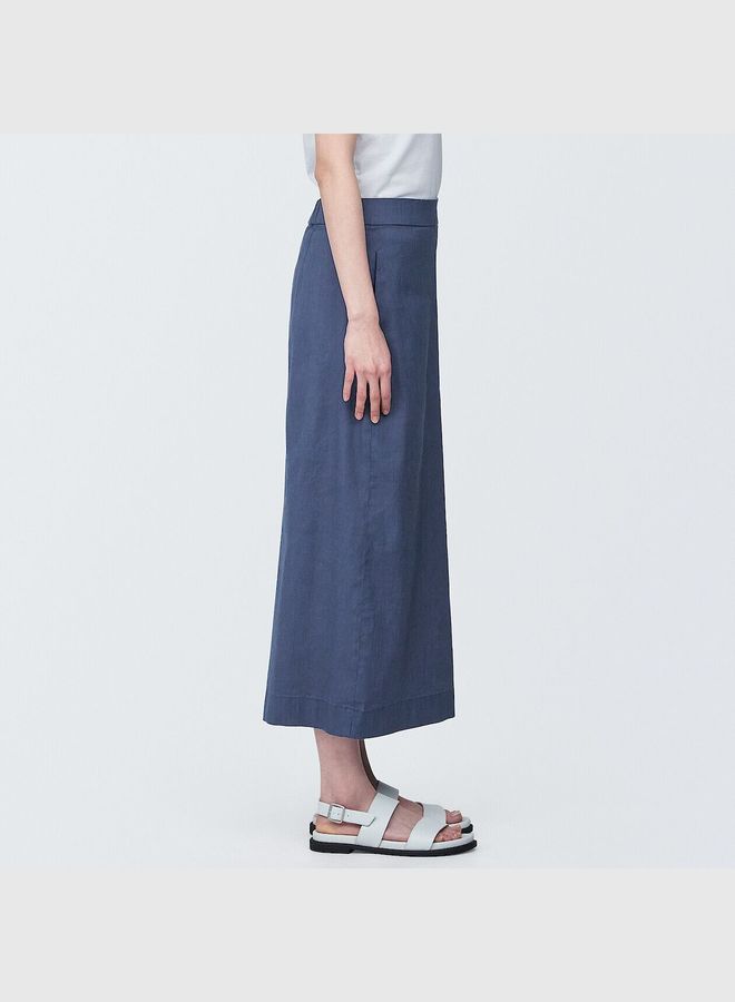 Hemp Blend Stretch Straight Skirt