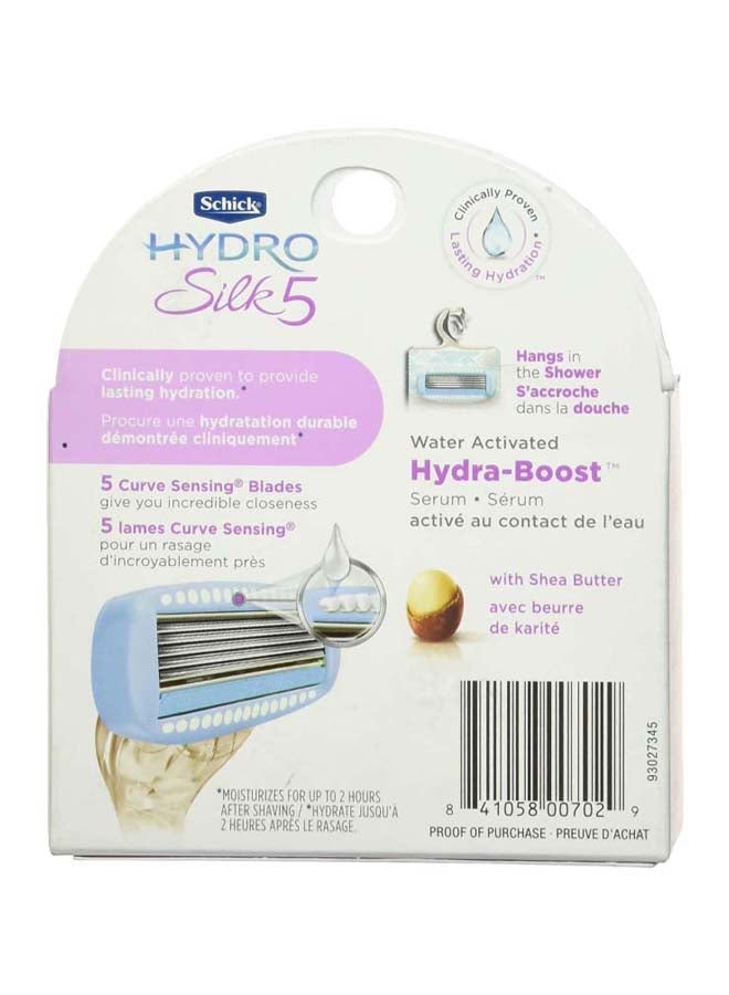 Hydro Silk Moisturizing Razor Blade Refills for Women Pink/White