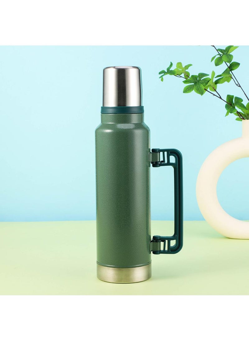 1000ML Large Capacity Double Layer 304 Stainless Steel Travel Outdoor Camping Thermos Cup