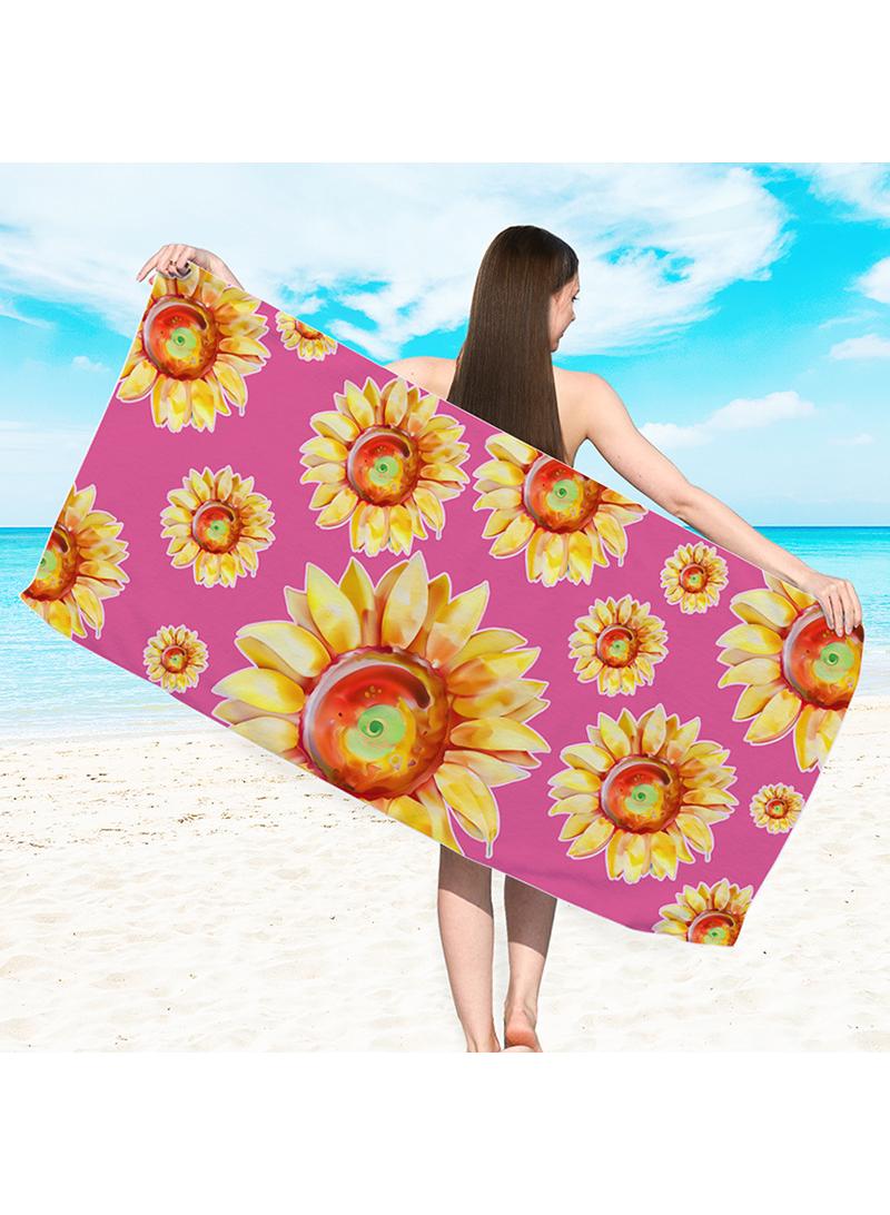 Soft Printed Fiber Swimming Beach Towel
