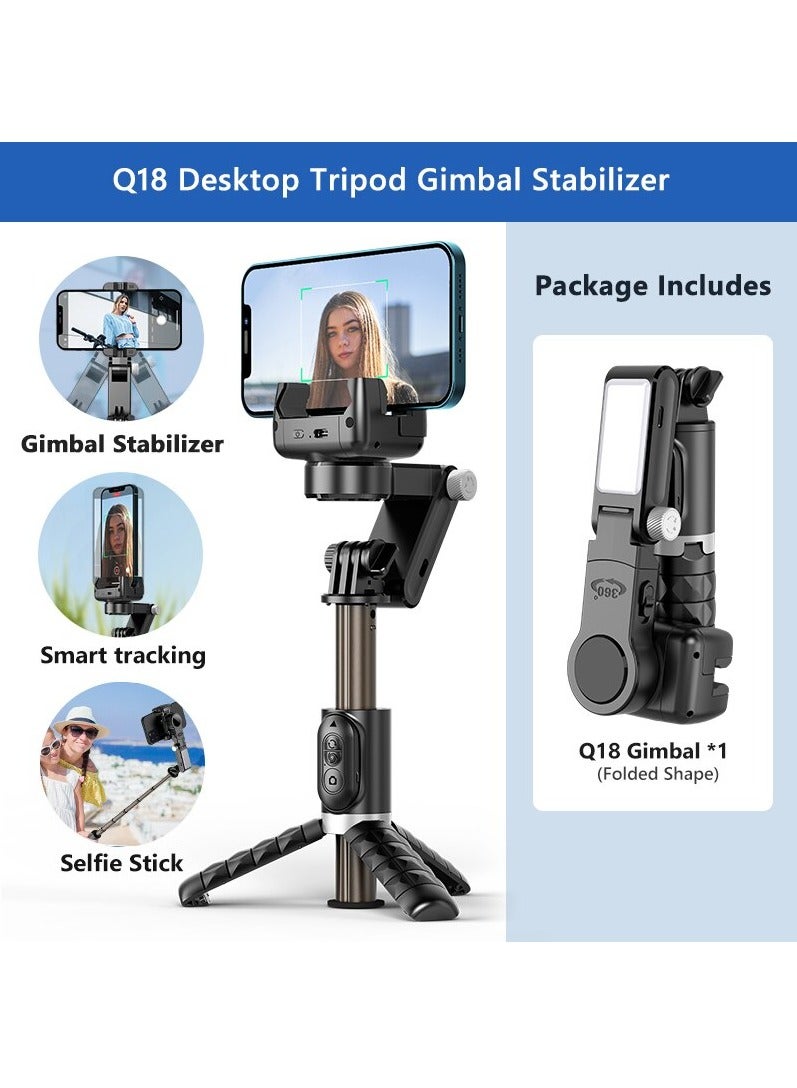 360 Rotation Following Shooting Mode Gimbal Stabilizer Selfie Stick Tripod Gimbal For iPhone Phone Smartphone Live Photography