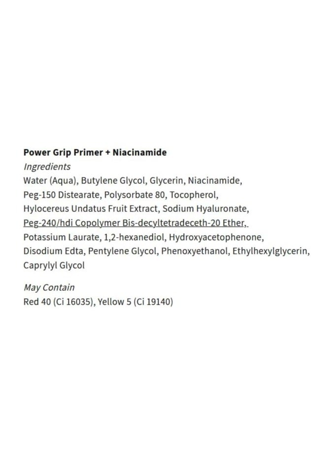 e.l.f. Power Grip Primer + 4% Niacinamide, Gel-Based & Hydrating Face Primer, Evens Skin & Brightens, Grips Makeup, Vegan & Cruelty-Free, 0.811 Fl Oz, Pink, Pack Of 1, 24 ml