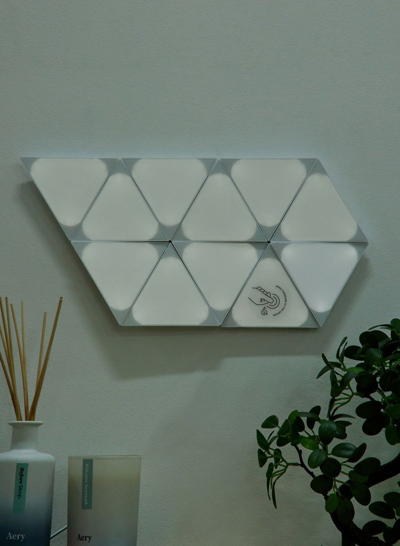 Nanoleaf Shapes - Triangles Mini - White - 10 Pack - Global - Panels Only
