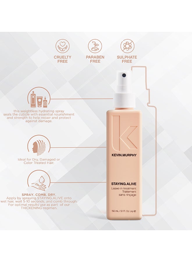 Staying Alive Leave In Treatment Conditioner For Colored And Damaged Hair Pink 150ml