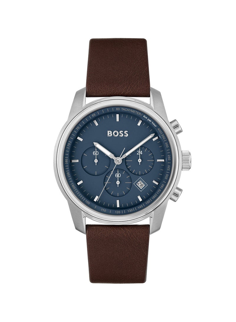 Leather Chronograph Wrist Watch 1514002