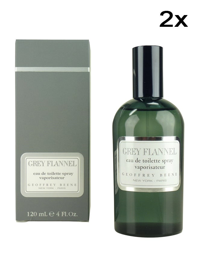 Set Of 2 Grey Flannel EDT 120ml