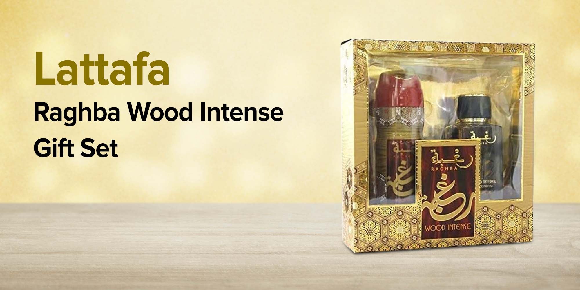 Raghba Wood Intense Gift Set EDP And Deodorant 200ml