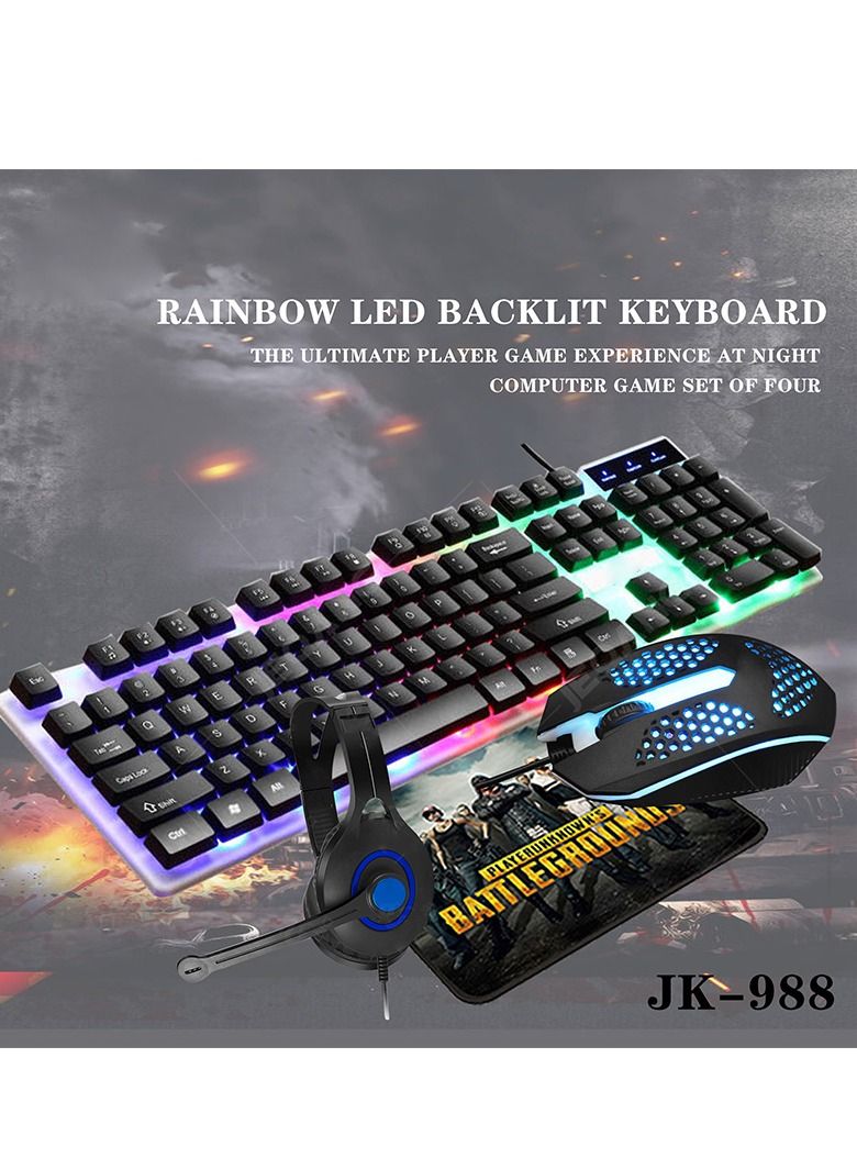 4 IN 1 Gaming Combo Keyboard Mouse Headphone Mouse Pad SET