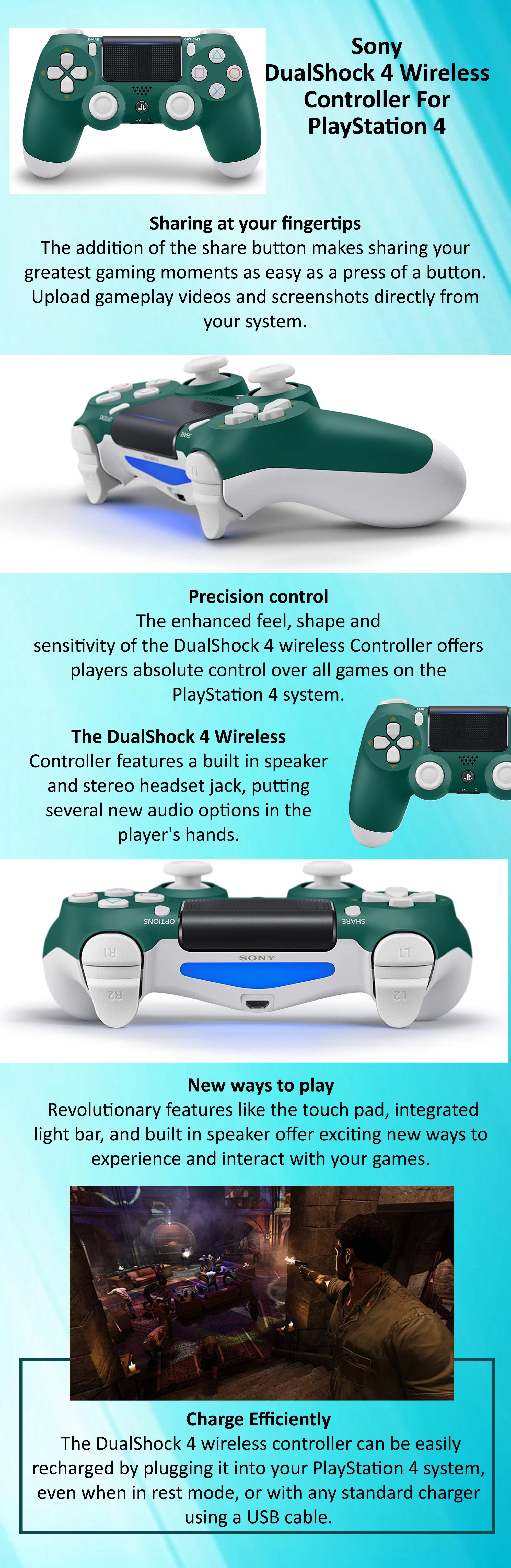 Dualshock Wireless Controller For PlayStation 4-Alpine Green