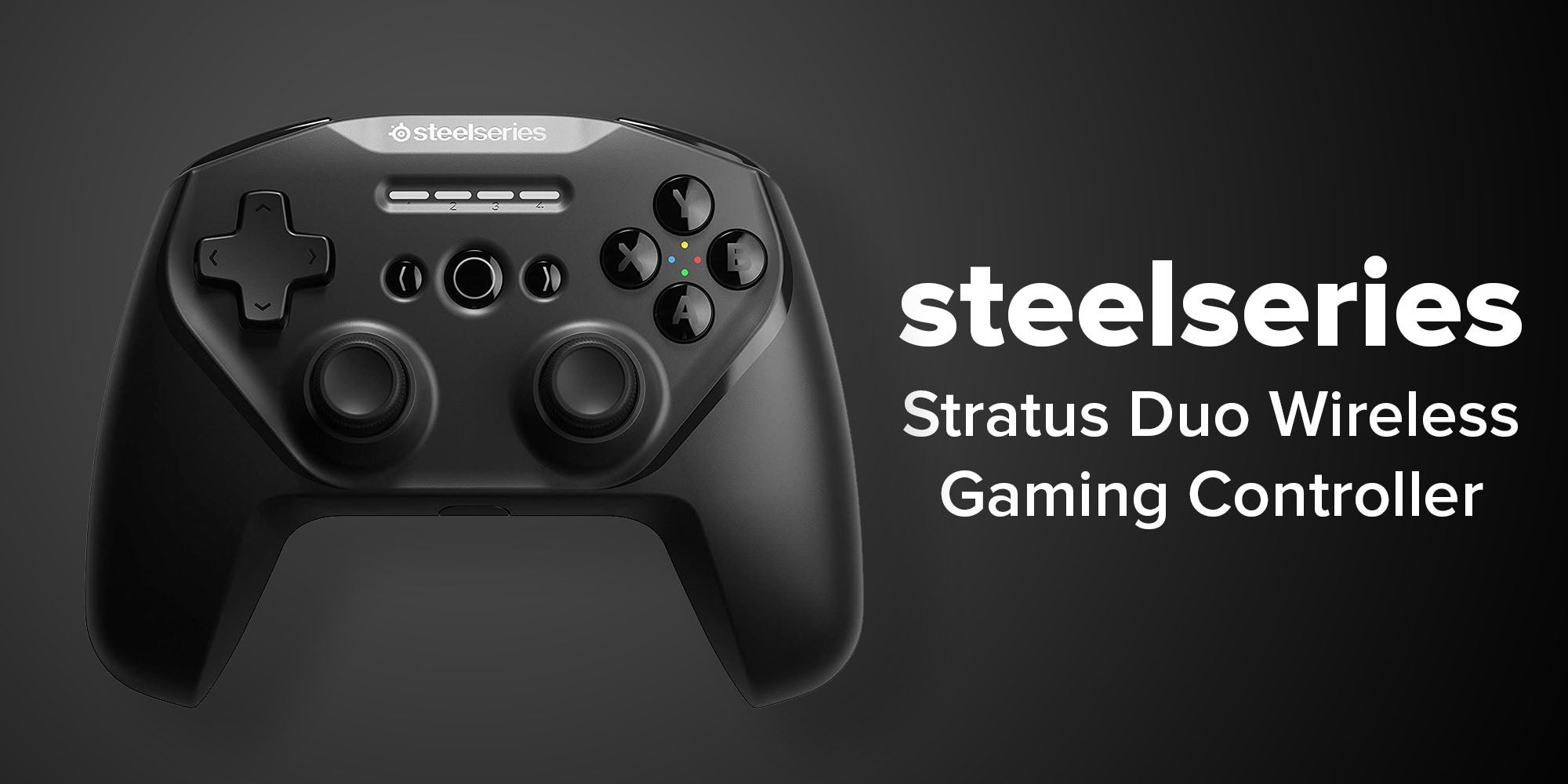 Stratus Duo Wireless Black Gaming Controller Compatible with Android, Windows, VR and Chromebooks