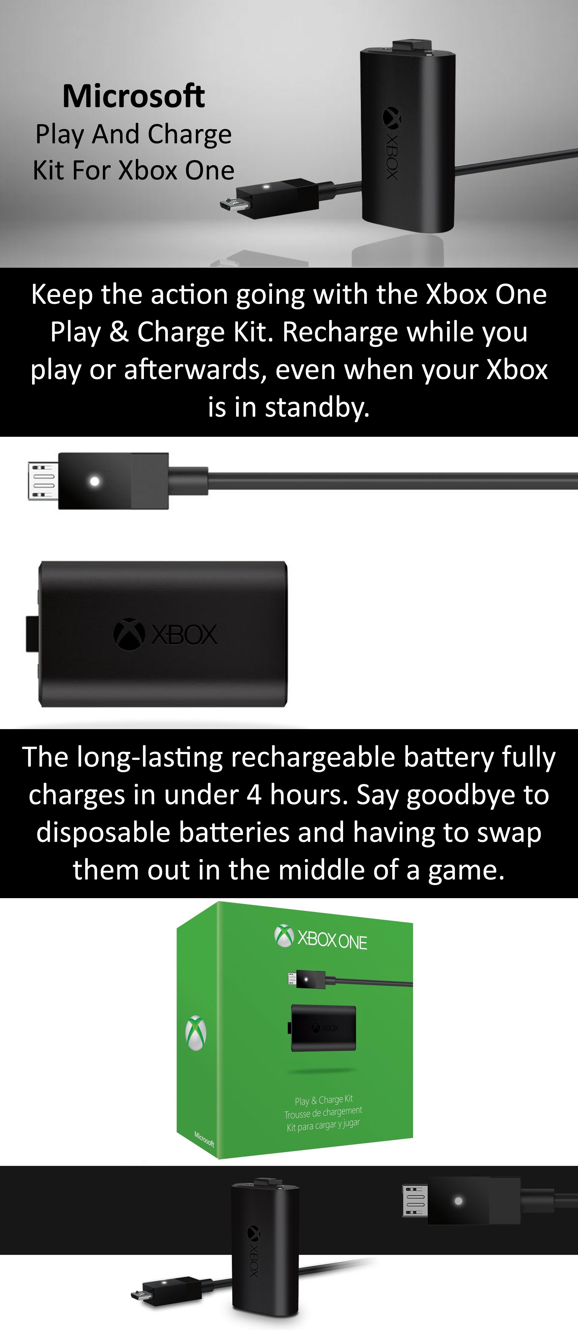 Play And Charge Kit S3V-00008 For Xbox One
