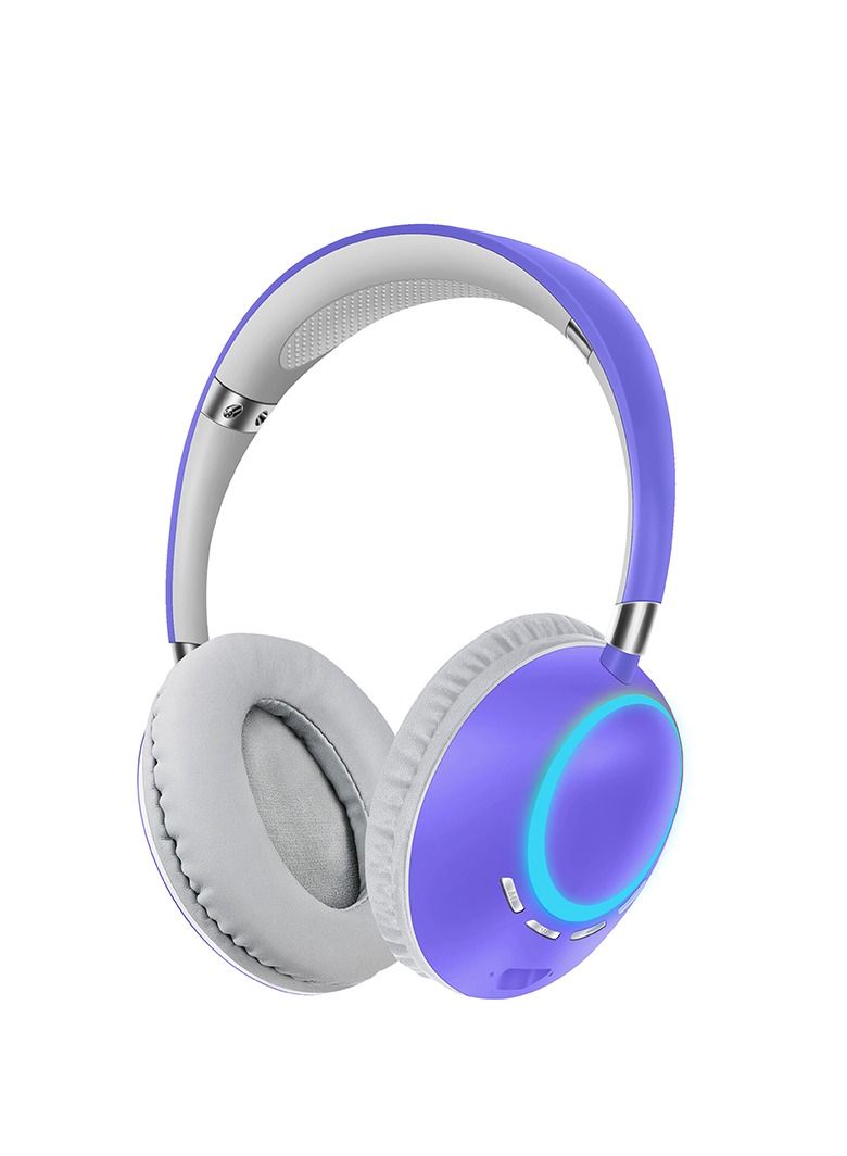 400mah Bluetooth Wireless Headphones for Teens Adults Purple