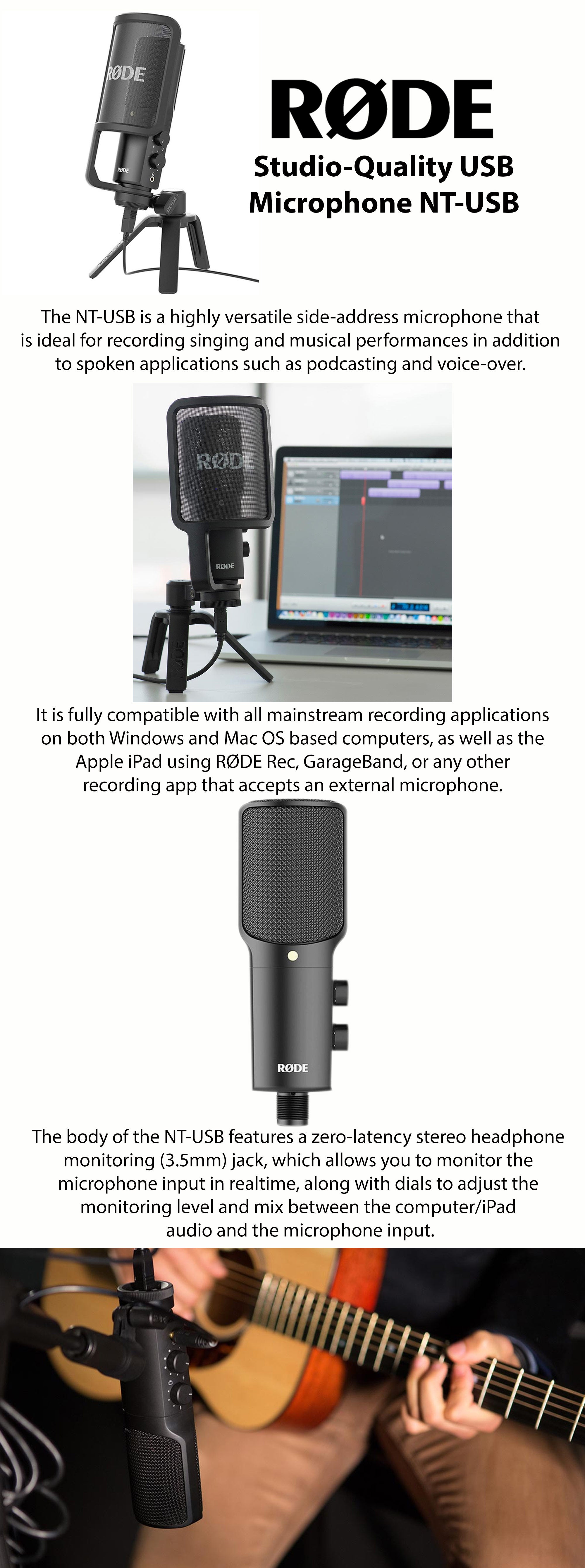Studio-Quality USB Microphone NT-USB Black