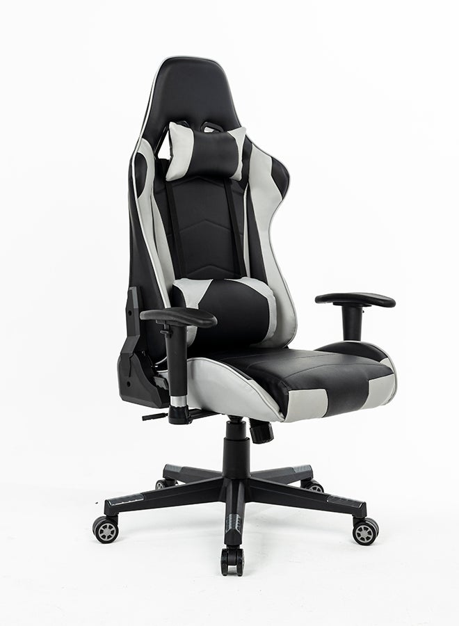 Gaming Chair Grey/Black 57 x 138 x 68centimeter