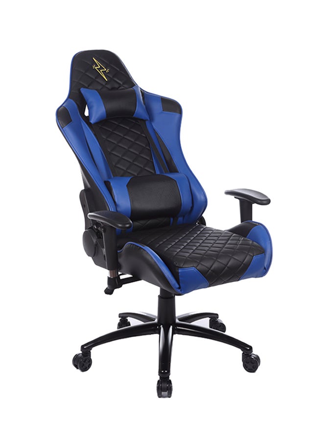 Adjustable Gaming Chair With Lumbar Cushion Blue/Black