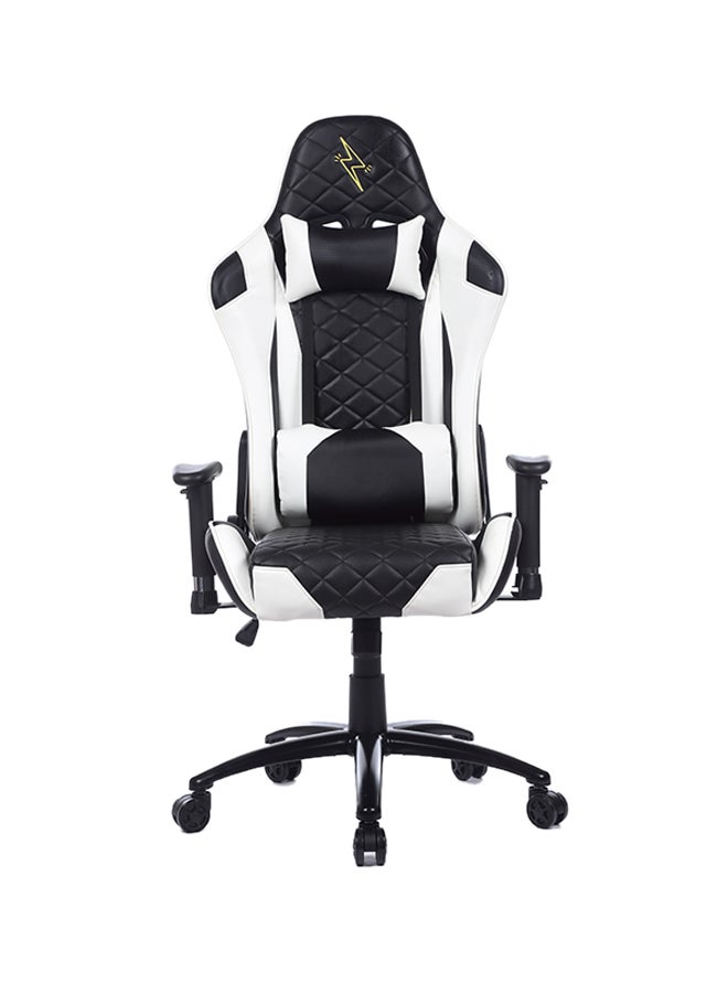 Adjustable Gaming Chair With Lumbar Cushion White/Black