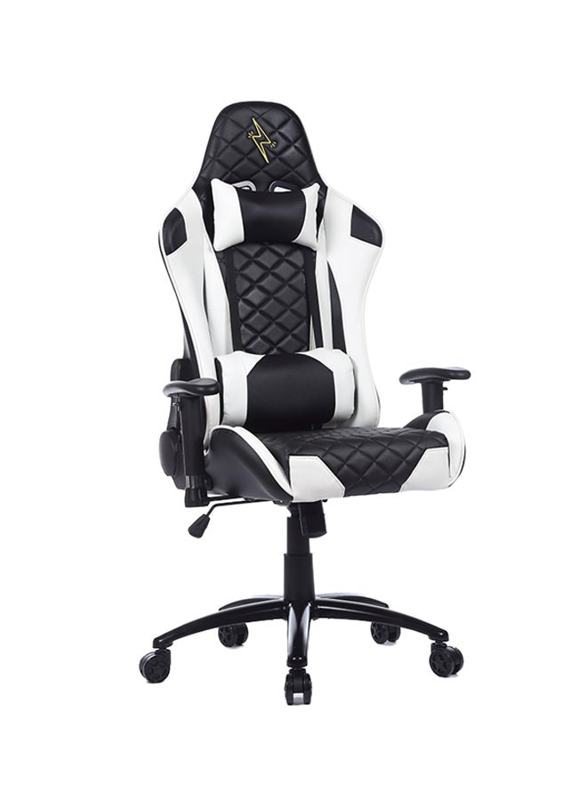 Adjustable Gaming Chair With Lumbar Cushion White/Black