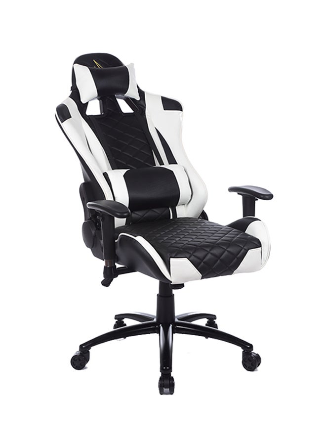 Adjustable Gaming Chair With Lumbar Cushion White/Black