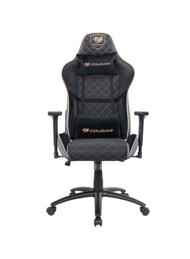Cougar Gaming Chair Armor One Royal, Steel-Frame, Breathable Pvc Leather, 180° Recliner System, 120Kg Weight Capacity, 3D Adjustable Arm-Rest, Steel 5-Star Base