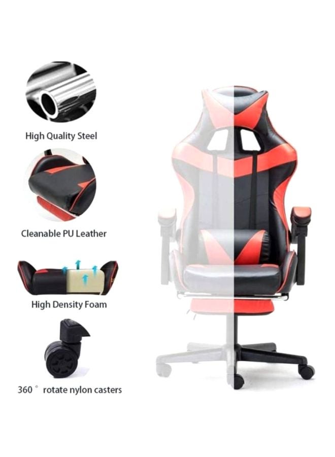 Ergonomically Designed Super Comfort High Back Office/Gaming Chair With Headrest Pillow, Lumbar Cushion And Retractable Footrest