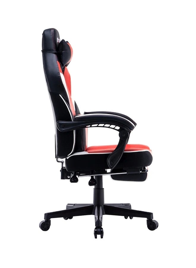 Gaming Chair With Footrest Red/Black/White 135x44x58cm