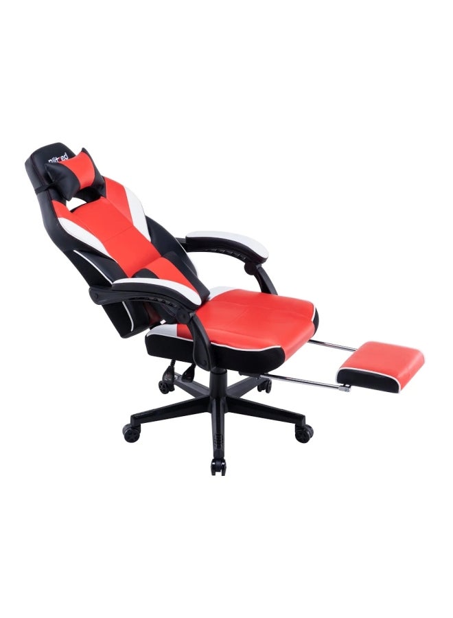 Gaming Chair With Footrest Red/Black/White 135x44x58cm