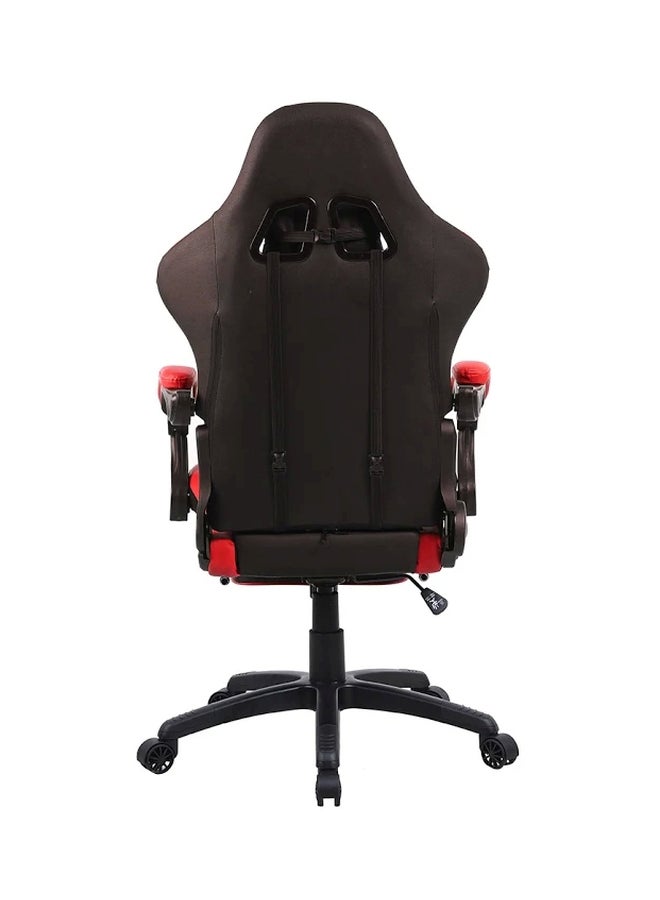 Gaming Racing Style Chair With Retractable Footrest Black/Red