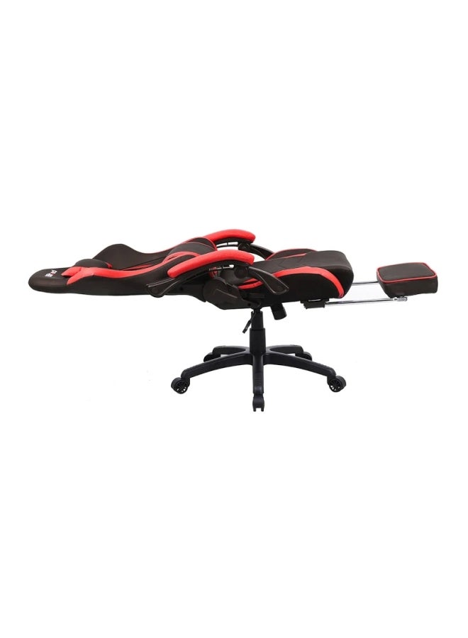 Gaming Racing Style Chair With Retractable Footrest Black/Red