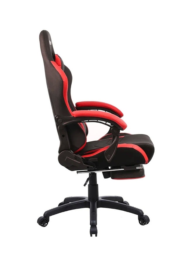 Gaming Racing Style Chair With Retractable Footrest Black/Red