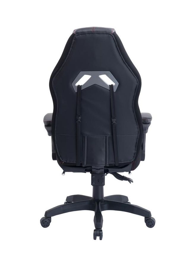 Gaming Chair Racing Style With Retractable Footrest Grey/Black 130x66x16cm