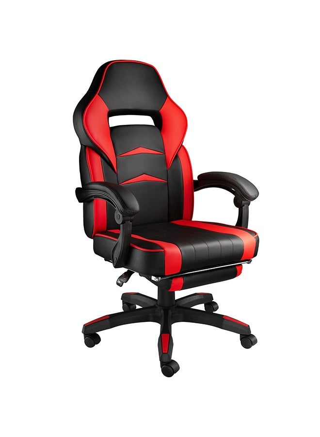 Gaming Chair Racing Style With Retractable Footrest Red/Black 135x44x53cm