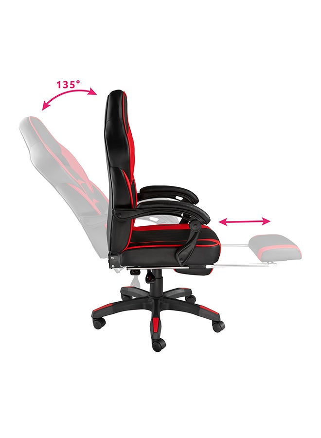 Gaming Chair Racing Style With Retractable Footrest Red/Black 135x44x53cm