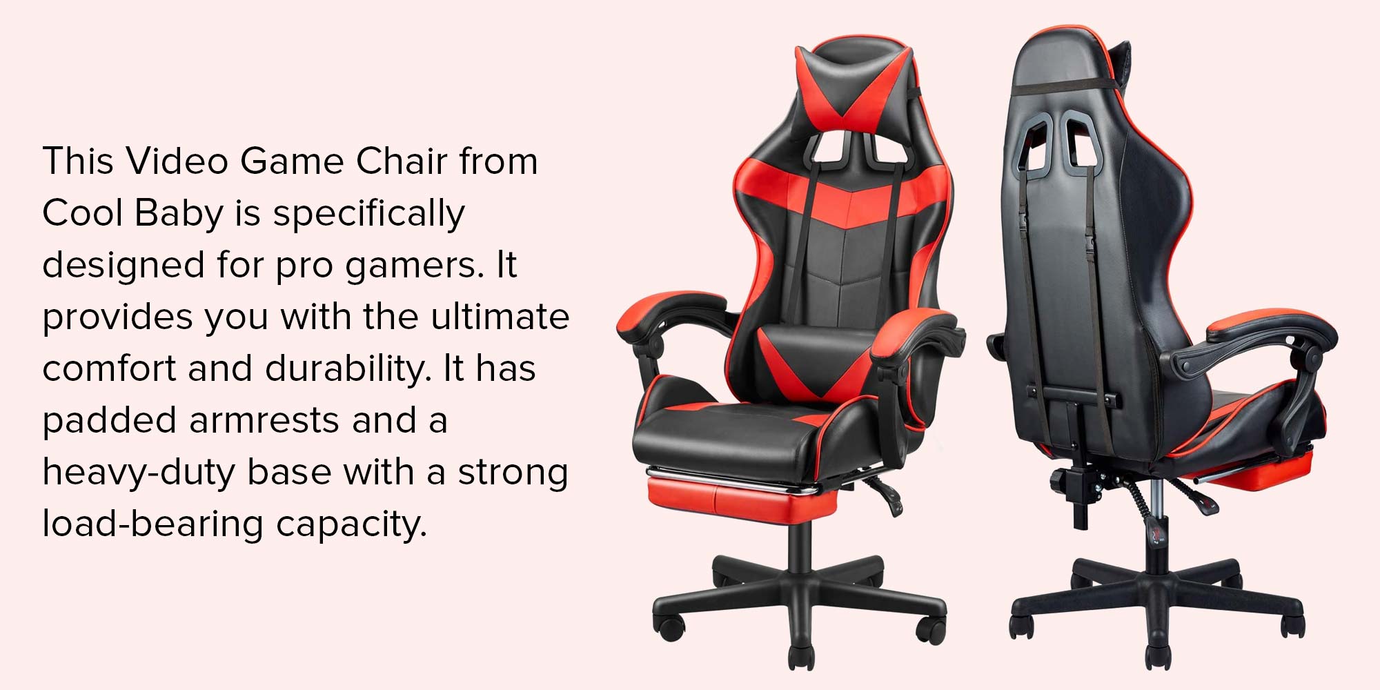 Ergonomically Designed Super Comfort High Back Gaming Chair With Headrest Pillow, Lumbar Cushion And Retractable Footrest