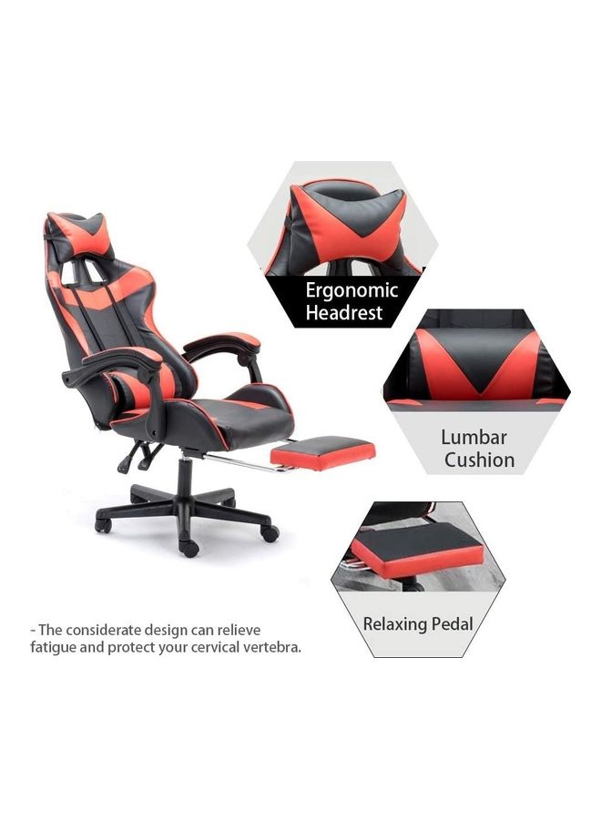 Ergonomically Designed Super Comfort High Back Gaming Chair With Headrest Pillow, Lumbar Cushion And Retractable Footrest