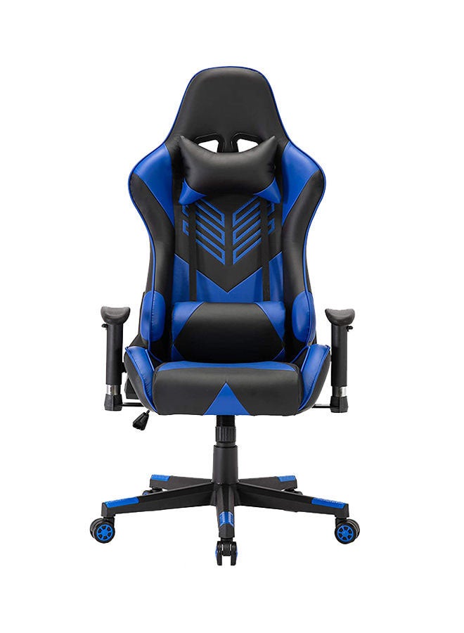 Throne U Leatherette PC Recliner Executive Ergonomic Adjustable Gaming Chair- Black & Blue