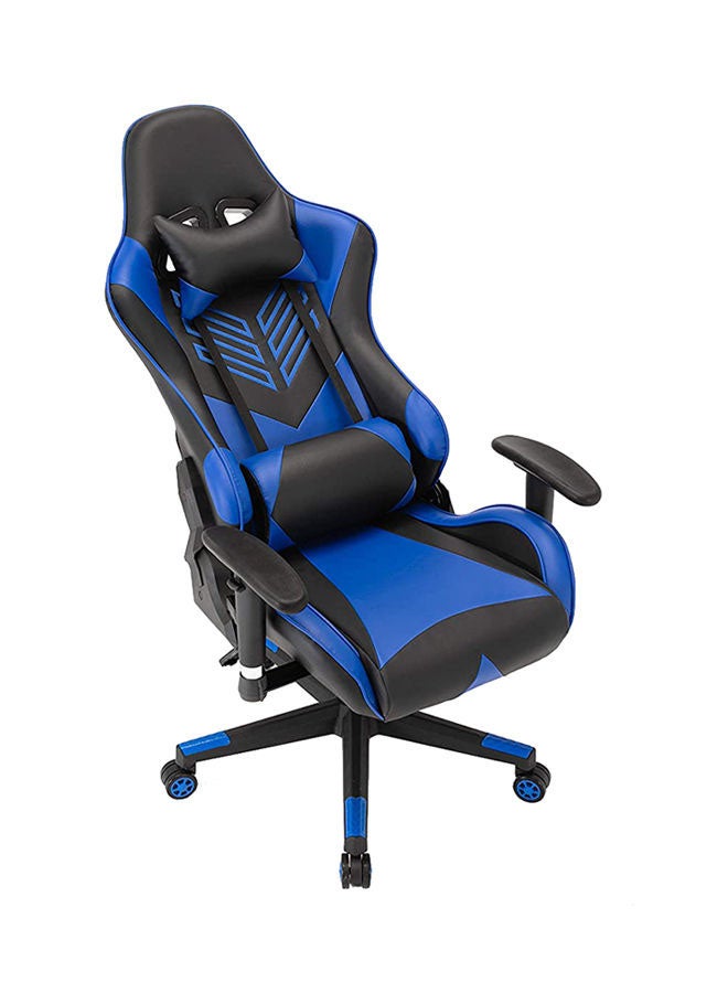 Throne U Leatherette PC Recliner Executive Ergonomic Adjustable Gaming Chair- Black & Blue