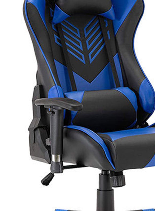 Throne U Leatherette PC Recliner Executive Ergonomic Adjustable Gaming Chair- Black & Blue