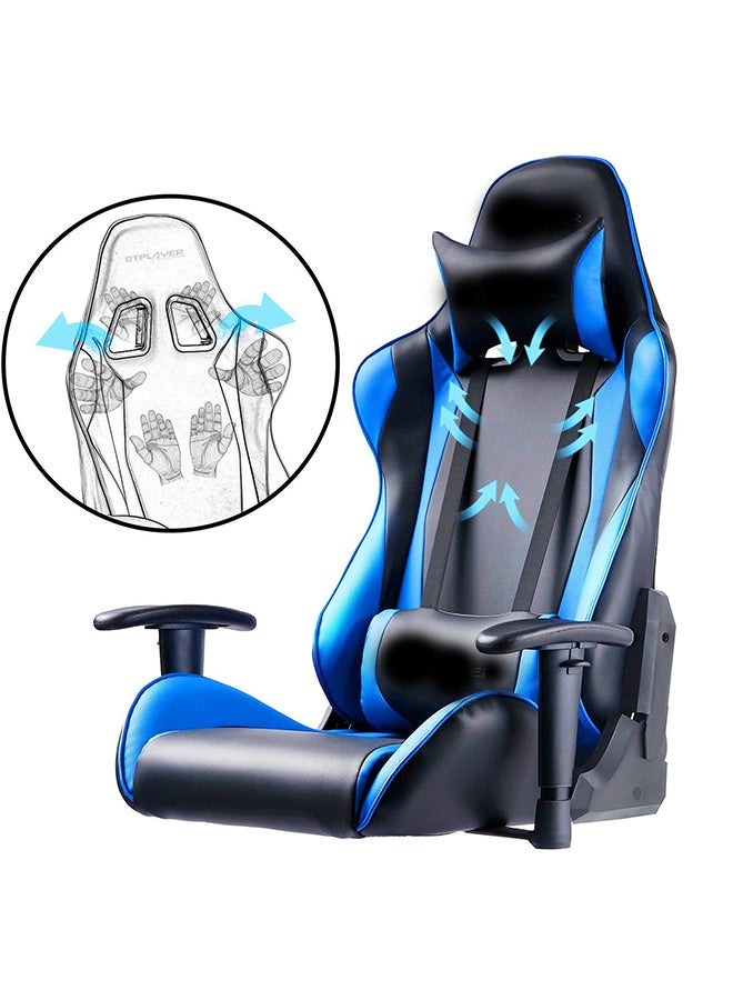 Gaming Chair With Head Pillow And Lumbar Cushion