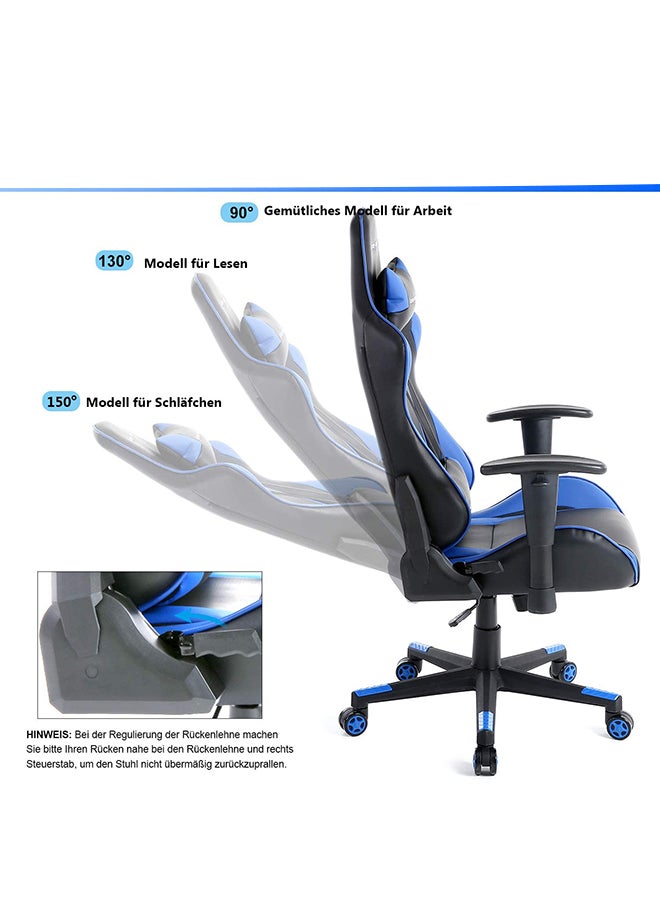 Gaming Chair With Head Pillow And Lumbar Cushion