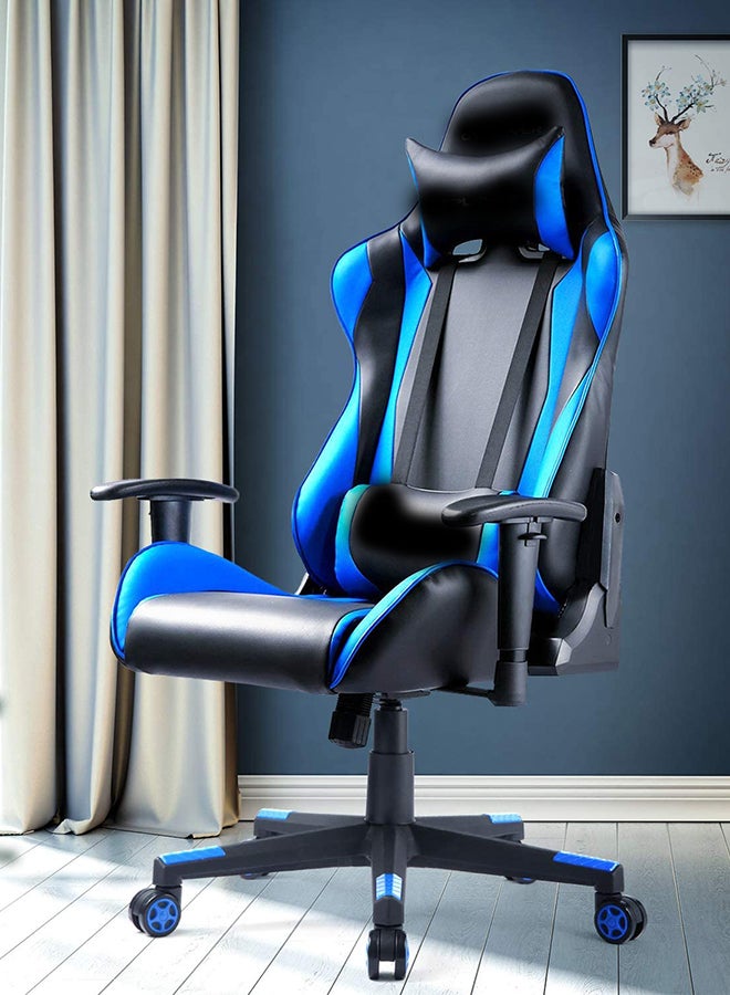 Gaming Chair With Head Pillow And Lumbar Cushion