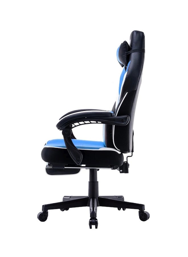 Gaming Chair With Retractable Footrest Porto Blue/Black 84x34x65cm